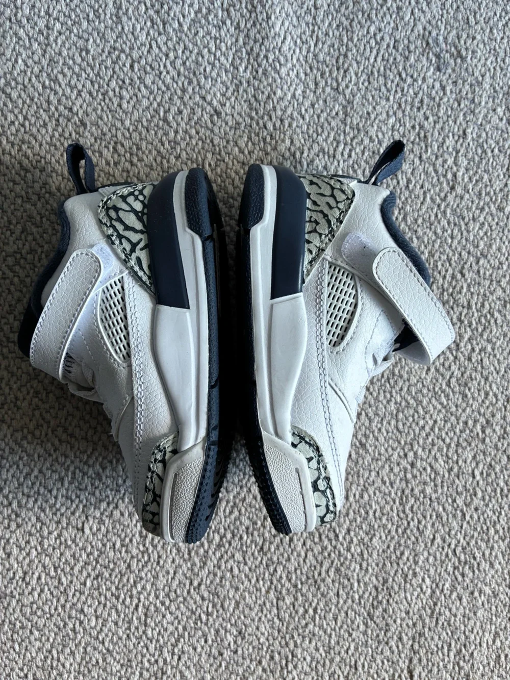 Jordan Spizike Low TD Unisex Kids Sneakers Size 7C White Obsidian FQ3952-104